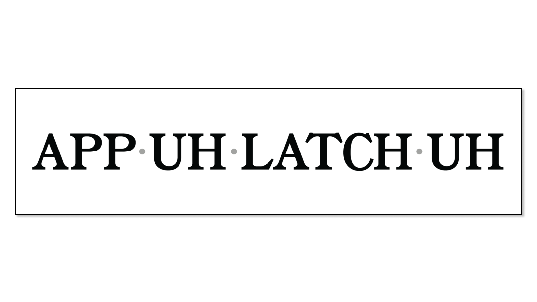 ‘Appalachia’ styled as ‘app-uh-latch-uh’ and mocked up on a sticker